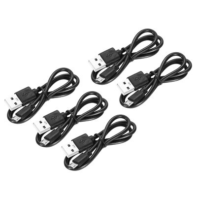 5 Pcs Micro USB Cable 1ft Standard USB to Micro USB Data Cable Charging Cord ...