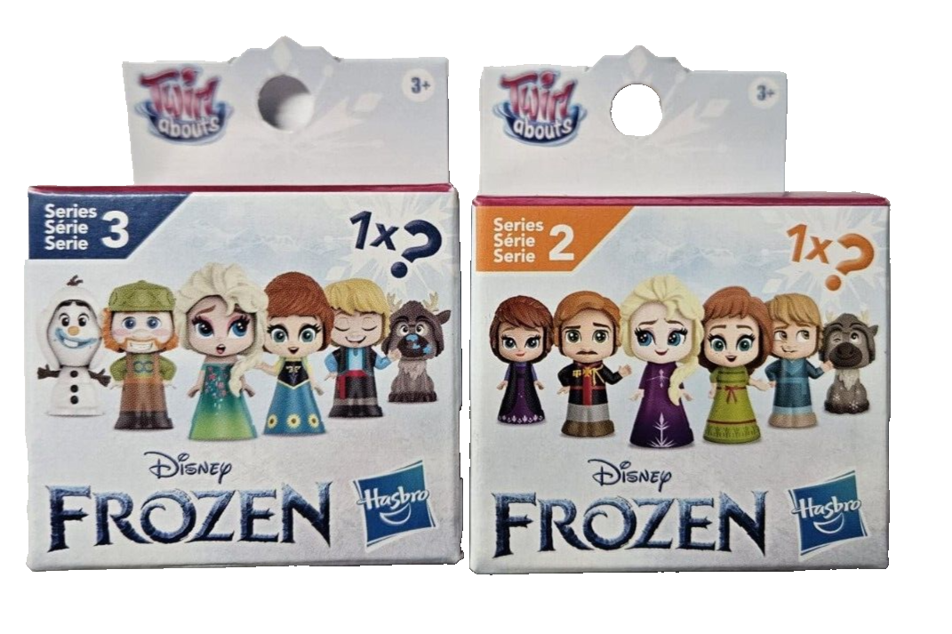 LOTTO 2 PEZZI, HASBRO DISNEY FROZEN TWIRL ABOUTS SERIE 2 + 3 TWIRLABOUTS ACTION