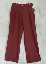 SOHO Apparel Women's Size 6 Wide Leg Pants Comfort Casual Lightweight Plum NWT