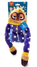 BarkBox Slow Jams Dan Pajama Party Sloth Plush Squeaky Crinkly Dog Toy 13"