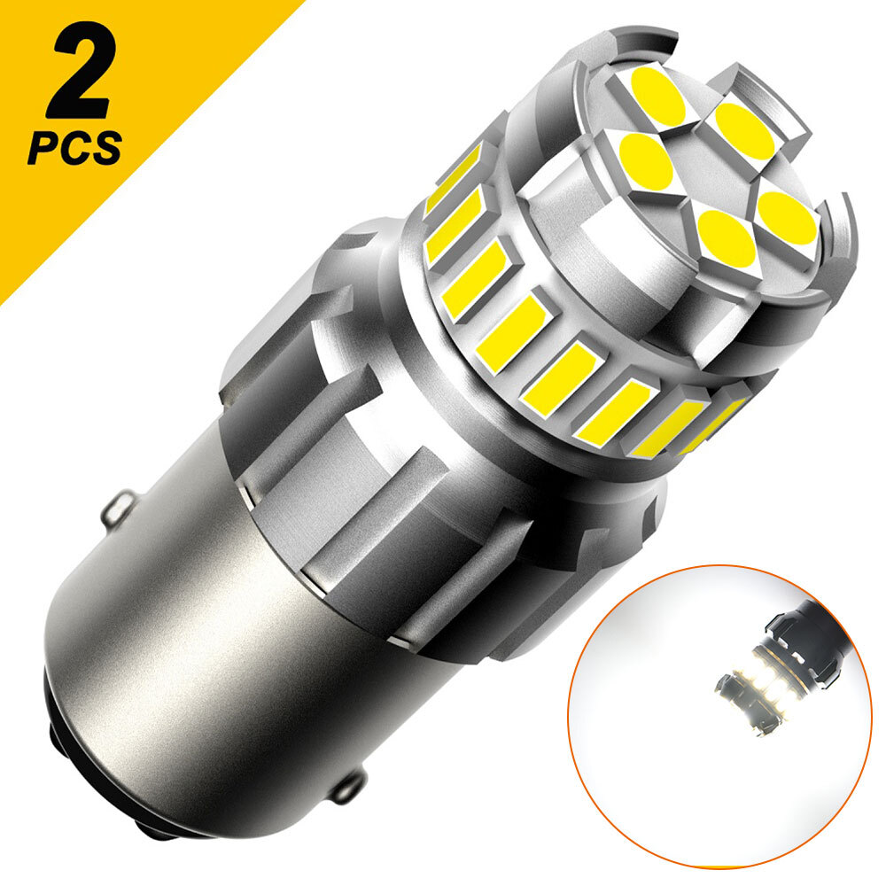 2X 1157 2057 LED Turn Signal Brake Reverse Parking Light Bulb 6500K White CANBUS