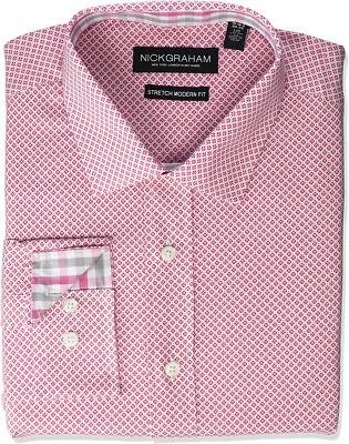Nick Graham Men's Wall Street Spread Collar Dress Shirt, Pink, S | eBay Nick Graham Men's Wall Street Spread Collar Dress Shirt, Pink, S | eBay