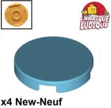Lego 4X Round Tile Smooth 2X2 Medium Azure 14769 NEW