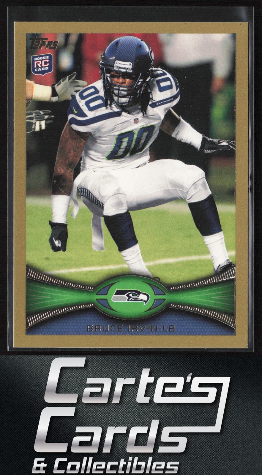 Bruce Irvin 2012 Topps #44 Gold Seattle Seahawks WVU Mountaineers 1251/2012