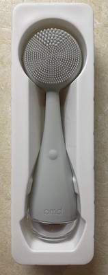 PMD Clean Smart Silicone Facial Brush Waterproof 4-Speed Battery Gray Grey NEW*