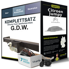 Anhängerkupplung starr für CITROEN Jumpy +E-Satz Set