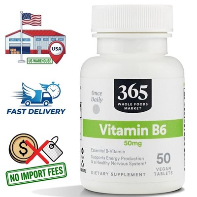 Vitamina B6 50mg - 50 Tabletas Veganos
