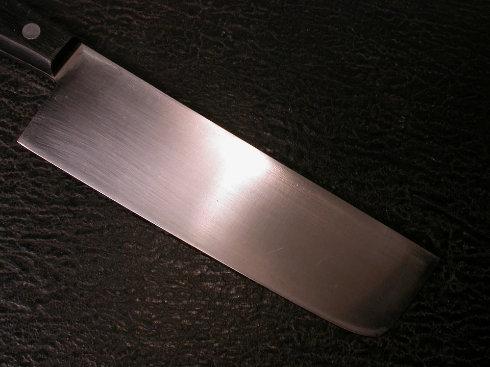Cuchillo Nakiri de chef profesional japonés vintage de 6" de acero inoxidable Foto 4 de 4