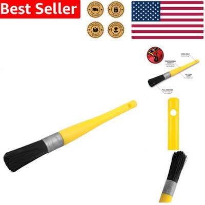 W197C Parts Cleaning Brush Yellow Wood Handle Durable PVC Bristles