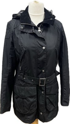 Women s Barbour Rebel Wax Jacket In black - UK Size 14