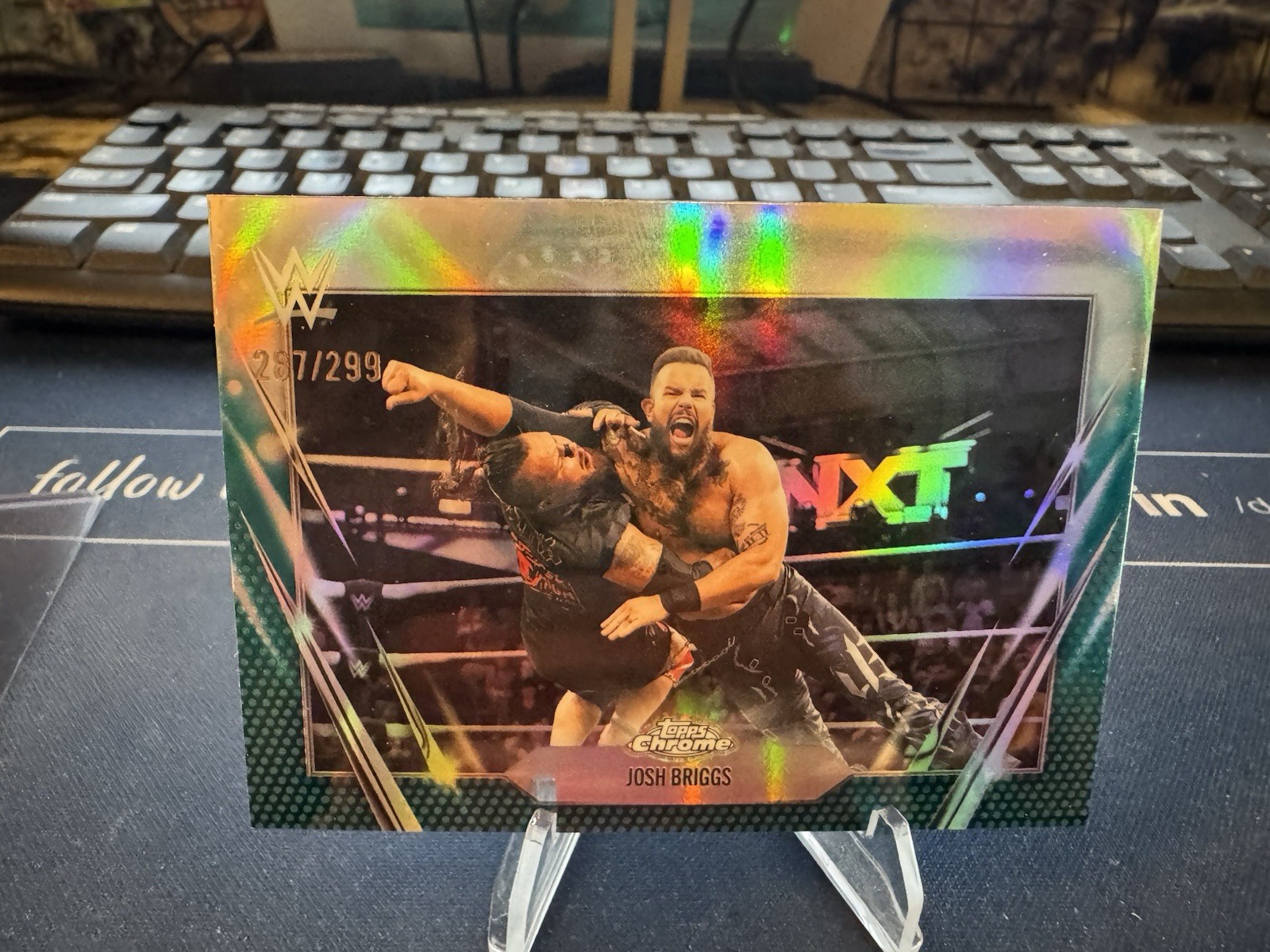 2026 Topps Chrome WWE TEAL REFRACTOR #187 Josh Briggs, NXT /299