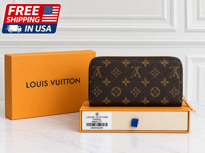 EGA Louis Vuitton Monogram Zippy Zip Around Long Wallet Purse Brown/3CH1029