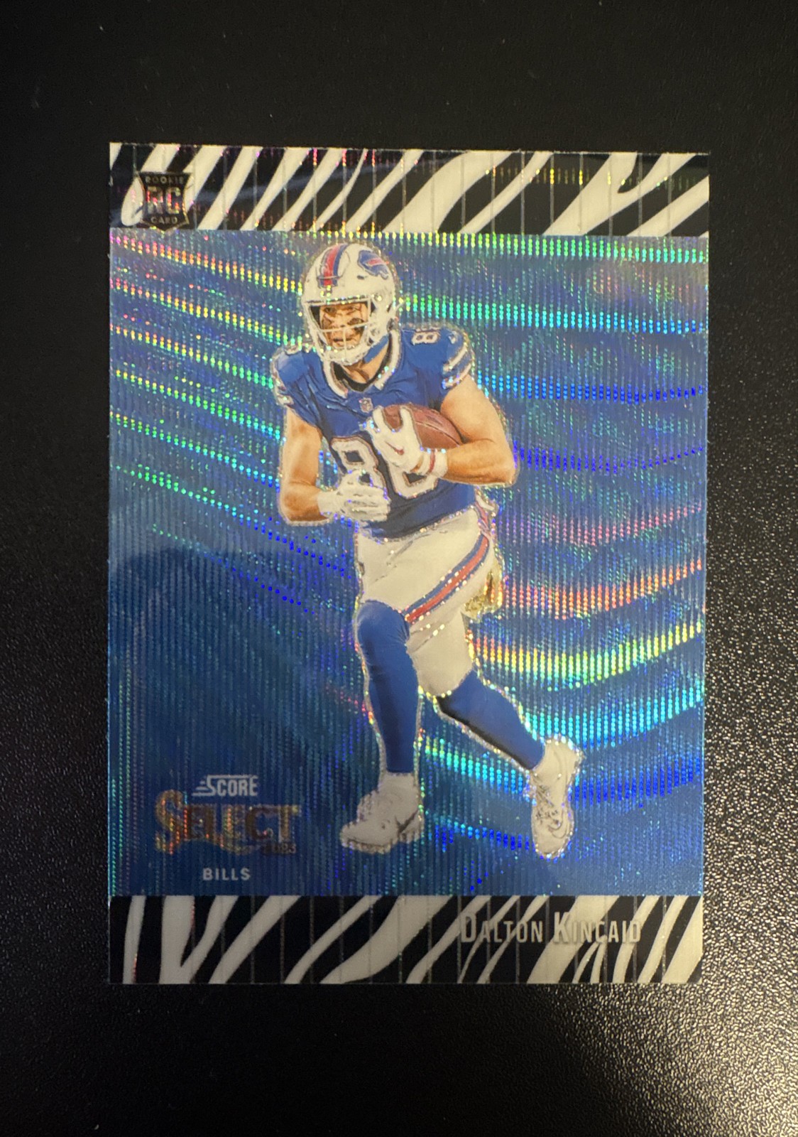 2023 Panini Select Score Select Throwback Dalton Kincaid #STW-DKI Zebra Prizm RC