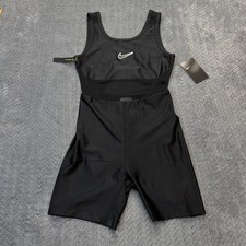 NWT Nike Court Tennis Bodysuit Womens S Tight Fit Black Dri-FIT BV1063-010 New
