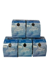Leggs Hosiery Lot of 5 Size Q Control Top Soft Black Jet Black Suntan SEALED