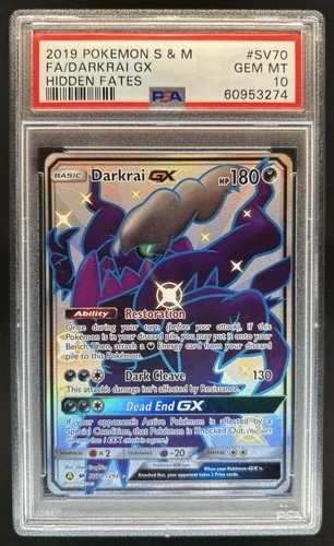 2019 Pokemon SM Hidden Fates Darkrai GX #SV70/SV94 PSA 10 GEM MINT