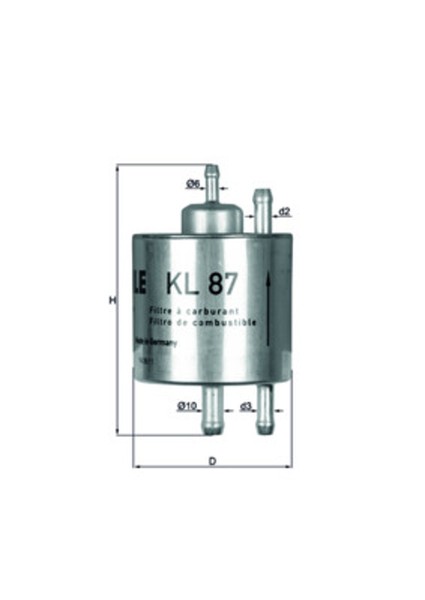 Knecht Kraftstofffilter KL 87 Leitungsfilter FüR Mercedes 414 Klasse Vaneo W168-image