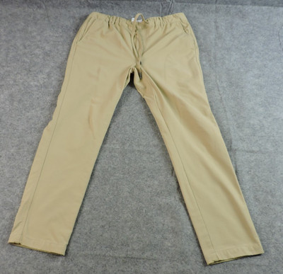 Peter Manning Mens 32/34 Waist x 28 L Everywhere Chino Stretch Drawstring Pants
