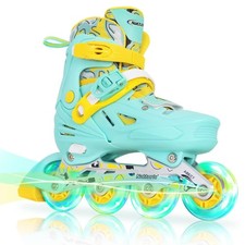 Nattork Inline Skates for Girls and Boys Kids, 4 Sizes Adjustable Inline Skat...