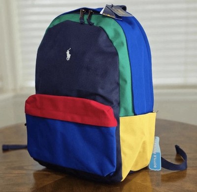 Polo Ralph Lauren Colorblock Multi-Color Backpack Bag | eBay