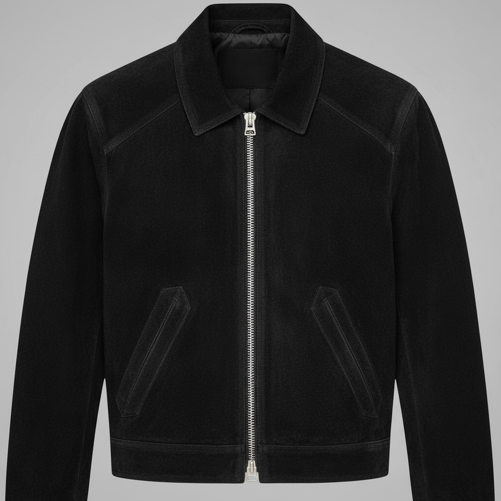 Brad Pitt F1 2025 - Black Suede Leather Jacket for Men image 2
