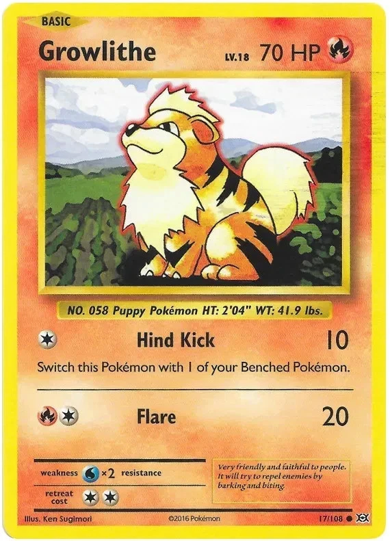 Growlithe Pokémon TCG Cards for sale | eBay