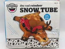 Bigmouth Inc. Inflatable Rad Reindeer Snow Tube Durable PVC Vinyl 52x43x21 Inche