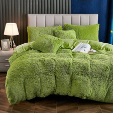 Yaoshuho Plush Fluffy Duvet Cover King Size Luxury Ultra Soft Shaggy Duvet Cover