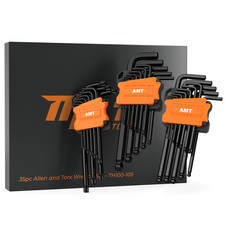 35pc L-Key Allen Wrench Set Includes SAE, Metric and Torx Ball End Hex Key Set