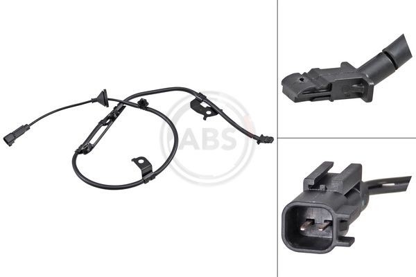 1x Für A.B.S. 32204 Sensor, wheel speed