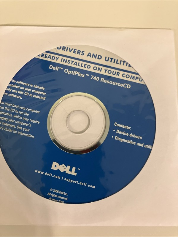 Dell Optiplex 740 Resource CD