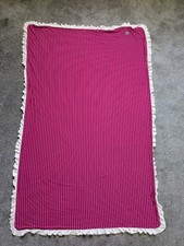 Kickee Pants Bamboo Ruffle Toddler Blanket 40x60 Hot Pink Stripes Baby Girl