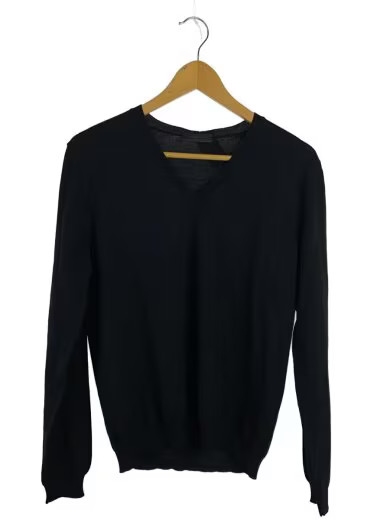 PRADA/L/Thin knit sweater/Size 46/Wool/Black