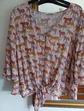Ladies TU Clothing Animal/Leopard Print Top/blouse UK 18