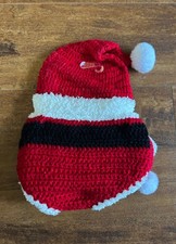 So'Dorable Hand Crocheted Baby Outfit with Faux Fur Trim - Santa Style, Size 0-6