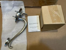 Baldwin 85335.150.ENTR Hardware Handle Set Single Cylinder Egg Knob Satin Nickel