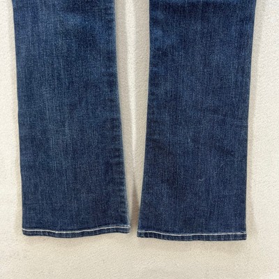 Miss Me Jeans Women's 27 (4) Blue Signature Boot Flower Sequin