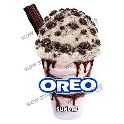 Eiswagen Aufkleber Oreo Scoop Eisbecher Decal (Größe wählbar)