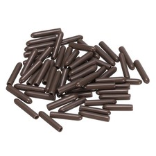 uxcell 50pcs Rubber End Caps 9mm 3/8" ID Vinyl PVC Round Tube 9mm, Brown