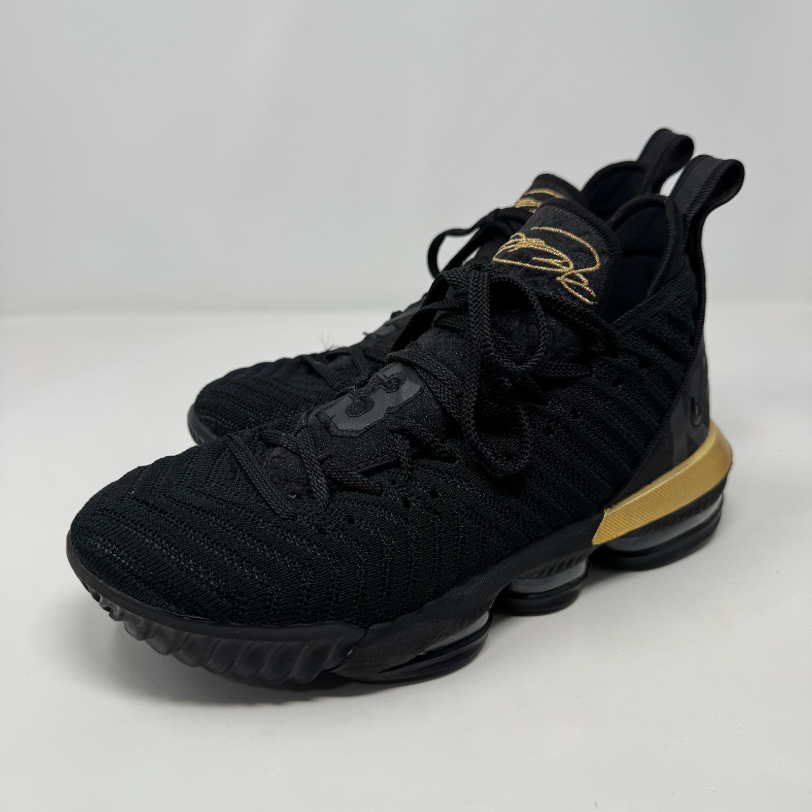 Nike LeBron 16 XVI ‘I'M KING’ 2018 Black Metallic Gold BQ5969-007 Men's Size 9 image 7