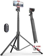 71'' Phone Tripod Stand, Extendable Reinforced Aluminum Phone Stand with Black