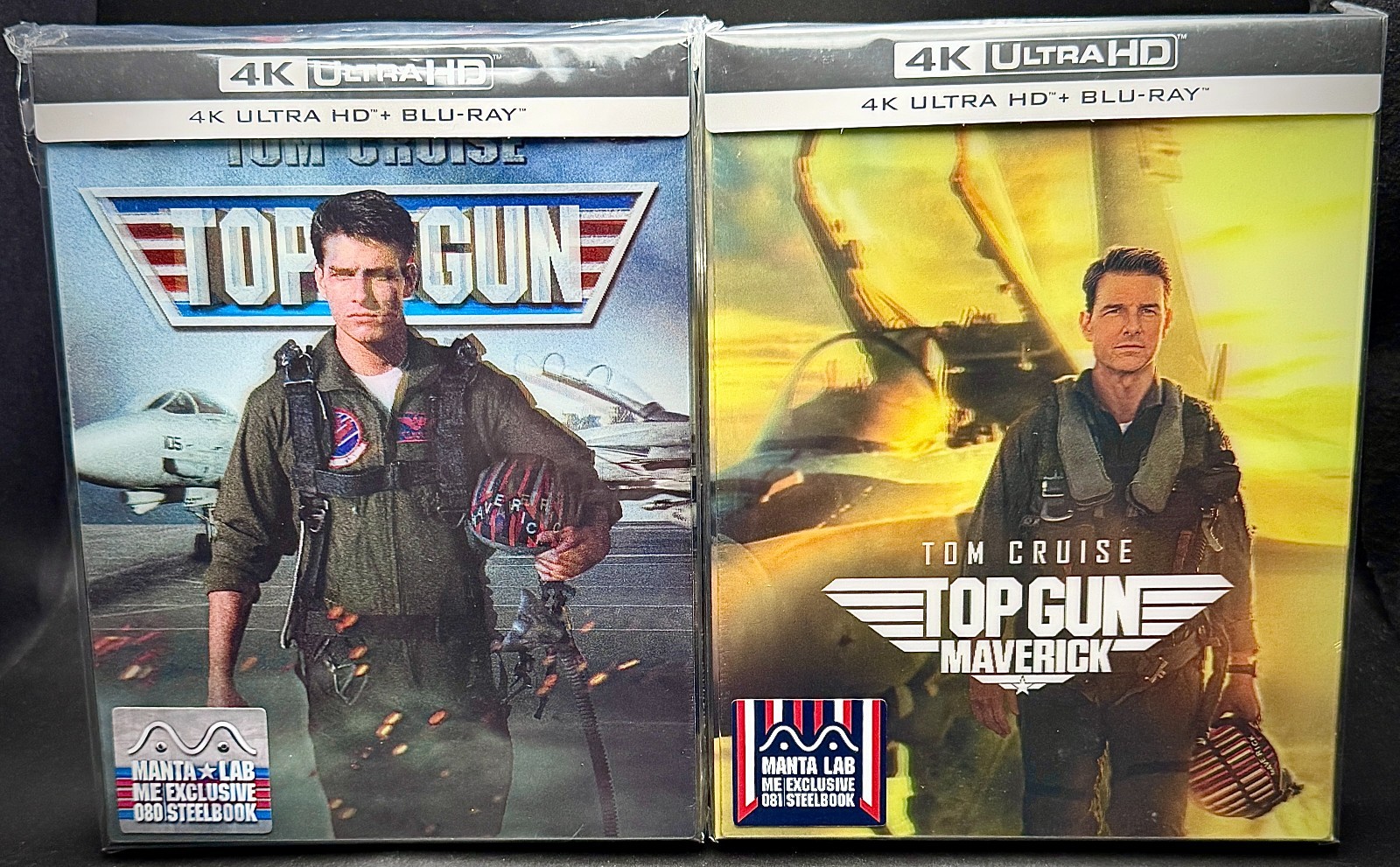 TOP GUN + MAVERICK MANTA LAB DOUBLE LENTICULAR A 4K UHD BLU-RAY STEELBOOKS *NEW*