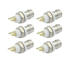 BNC Female Jack Bulkhead Solder Panel Mount Insulated Coax Rf Connector - 6 ...