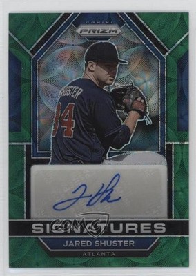 2023 Panini Prizm Signatures Green Scope 55/75 Jared Shuster Rookie Auto RC g0d