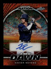 2025 Leaf Baseball Nation Orange Shimmer Xavier Neyens Auto RC Rookie 2/4 ASTROS