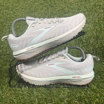 Brooks Turnschuhe Damen Größe UK 7,5 Revel 6 grau blau Laufen Fitnessschuhe