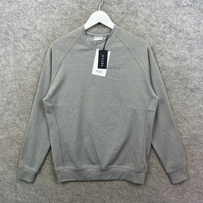 REFLO Jumper Mens Small Grey Marmara Crew Sweatshirt Golf Pullover Active BNWT