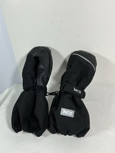 Kids MCTI Black Ski Mittens Sherpa Lined XXS/5-7 Years Old