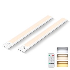 8 Inch Under Cabinet Lighting with Remote, 2 Pack Rechargeable Motion Sensor ...