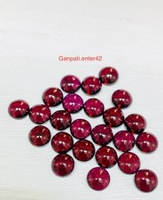 Garnet Loose Gemstone Round Cabochons 6x6 MM Natural Calibrated 5 Pcs Lot E7